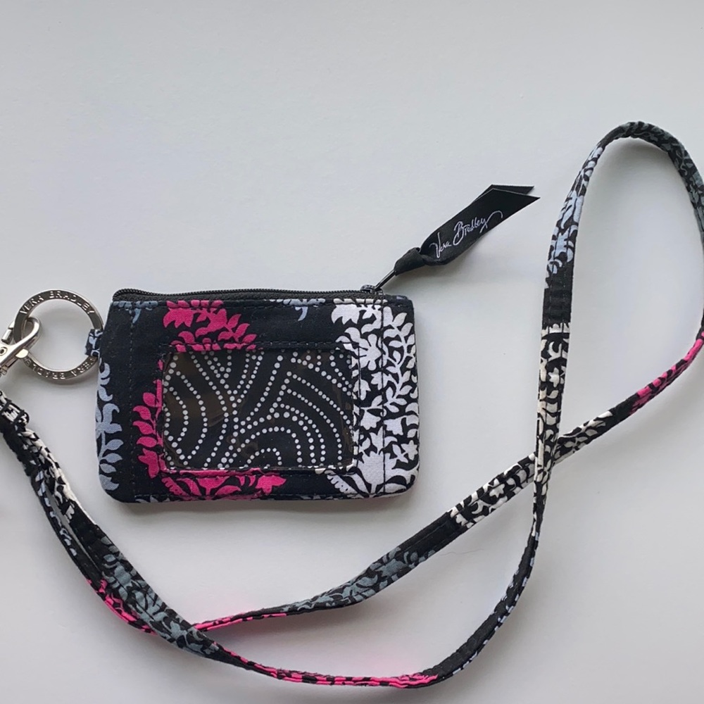 Vera Bradley zip Id pouch and lanyard